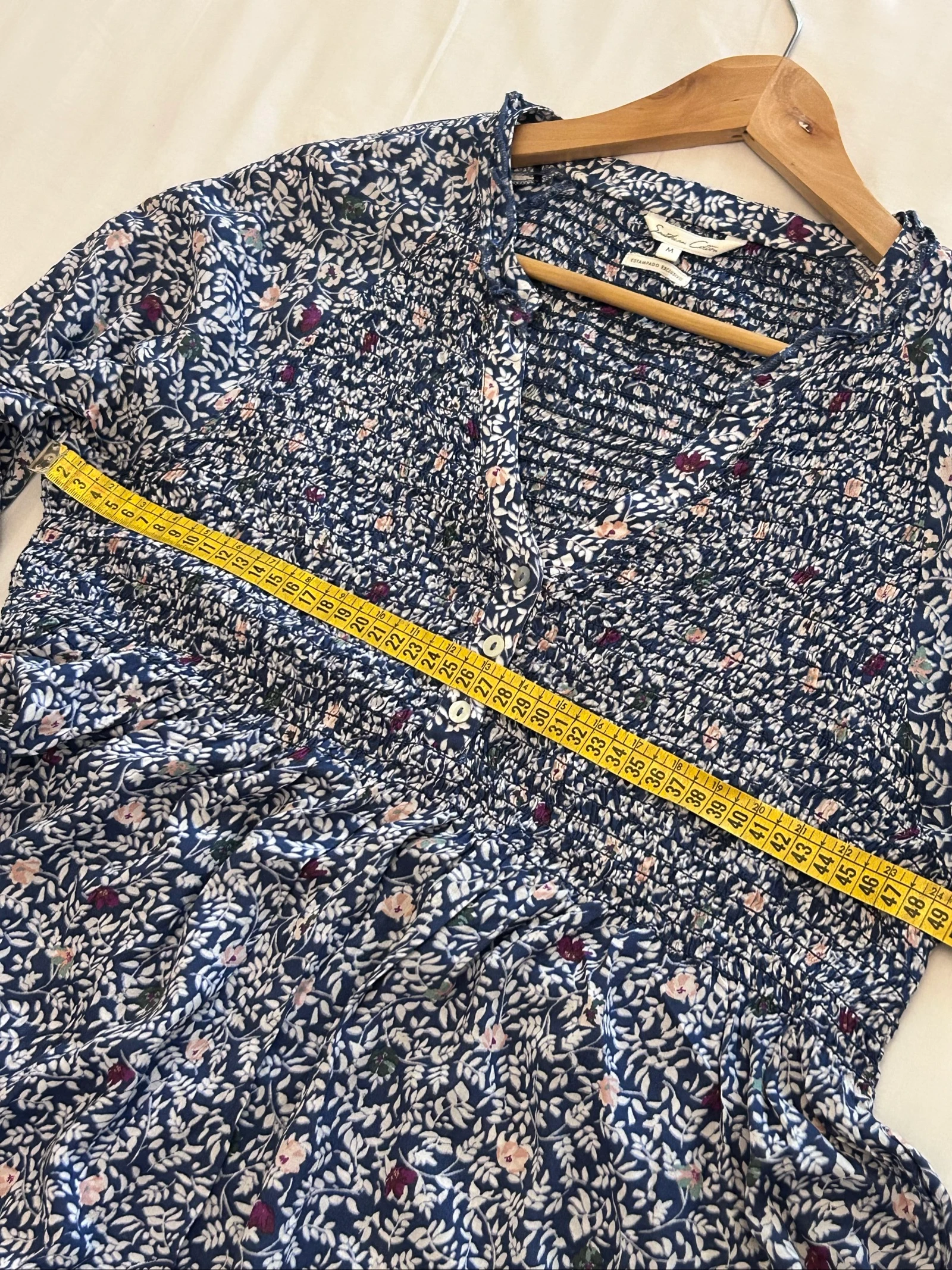 Blusa vintage estilo boêmio de flores tamanho M – photo 6